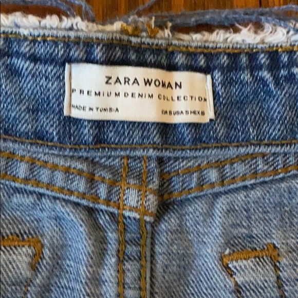 Blue High Waisted Zara Denim Skirt - Picture 3 of 4
